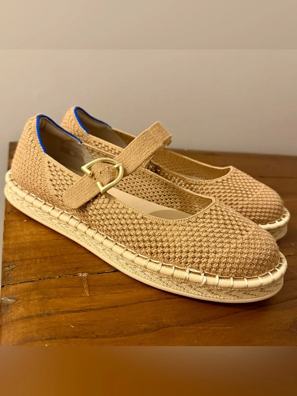EUC Rothy's The Espadrille Mary Jane in Wren, size 9.5